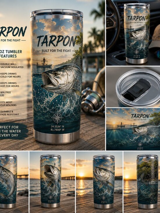 Elevara Studios Other - Tarpon 20 oz Stainless Steel Tumbler